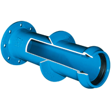 water/waste water treatment plant construction Ductile Iron double Pipe Fittings double flange cast pipe with puddle flange